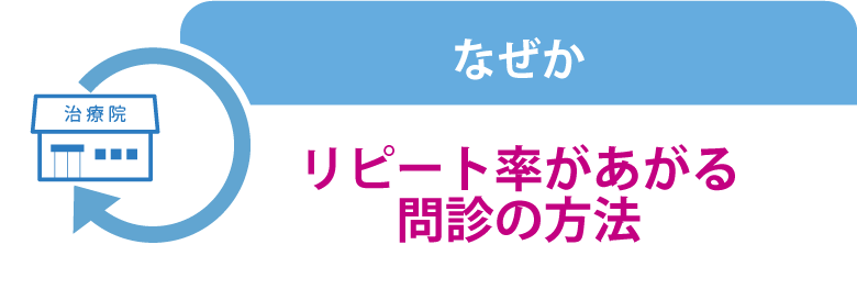 なぜかリピート率があがる問診パターン